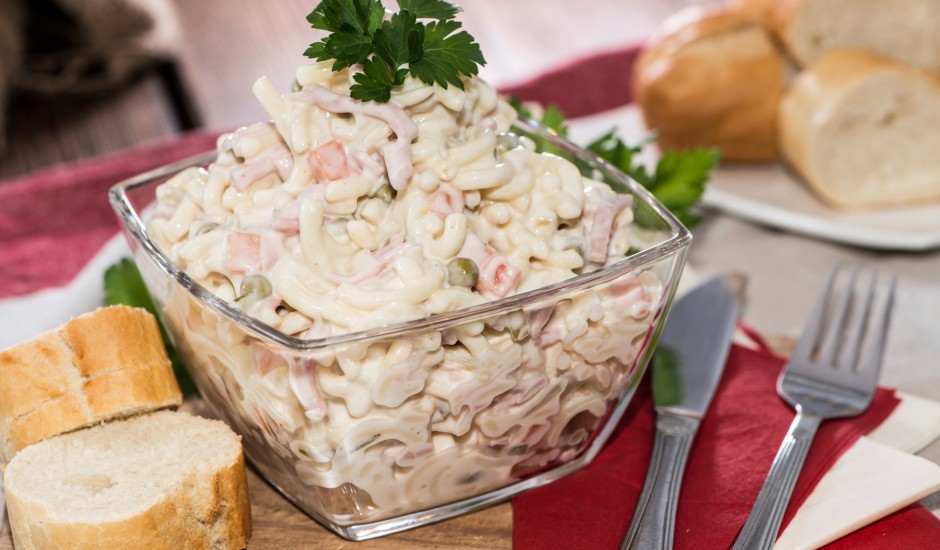 Makaronu salāti ar šķiņķi