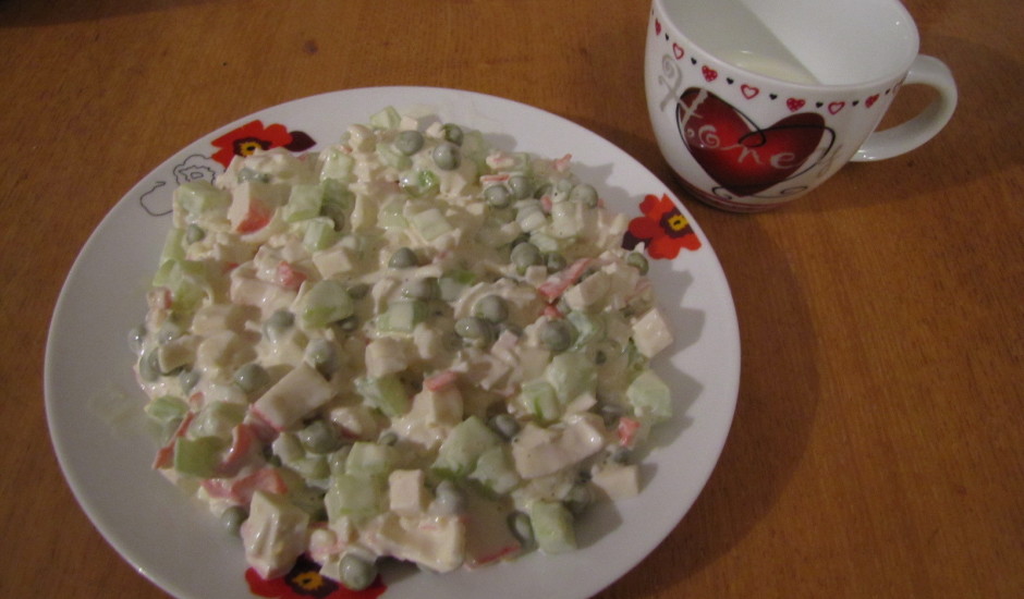Krabju salāti - vienkārši un garšīgi
