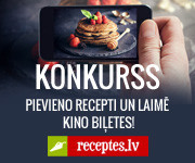 Konkurss gardēžiem. Pievieno recepti un ej uz kino!
