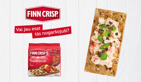 Atklāj rudzu pilnību ar garneļu salātiem uz gardas "FinnCrisp" sausmaizītes!